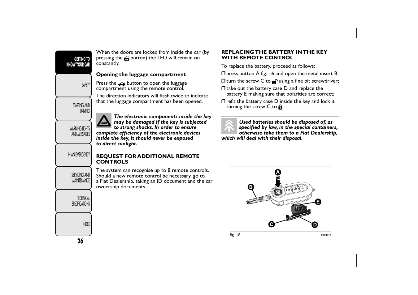 FIAT 500L User Manual | Page 30 / 348