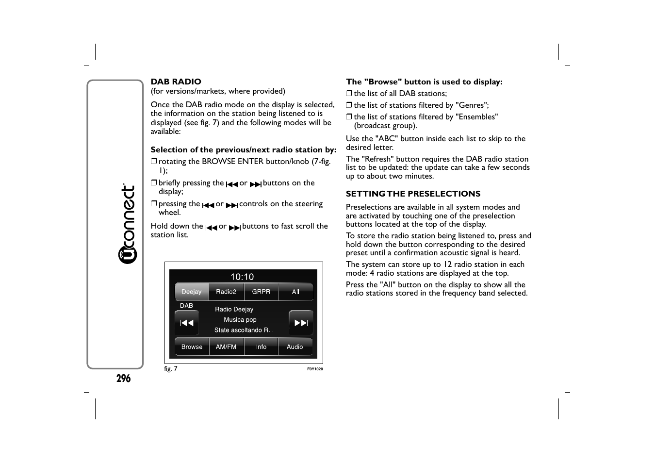 FIAT 500L User Manual | Page 300 / 348