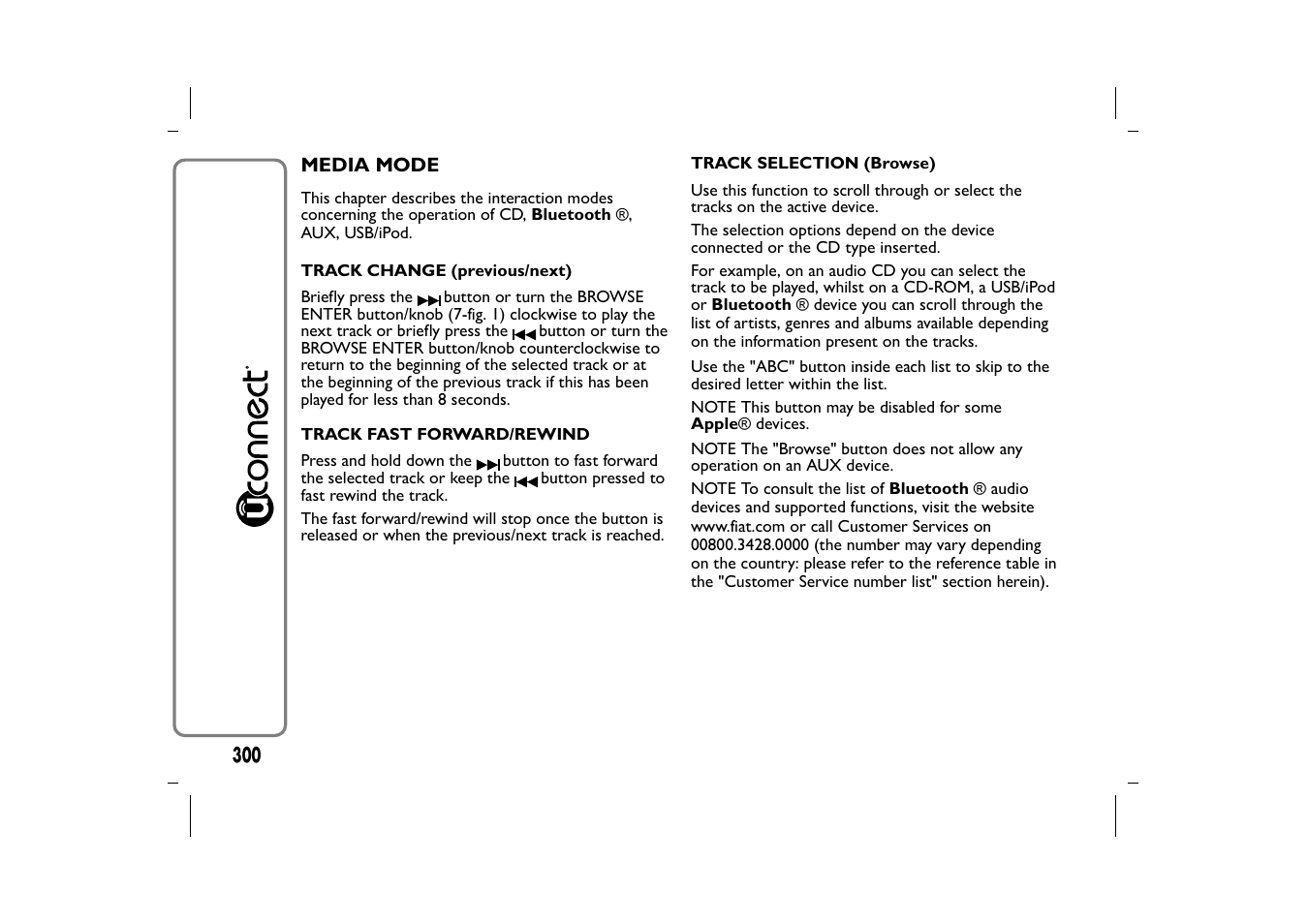 FIAT 500L User Manual | Page 304 / 348