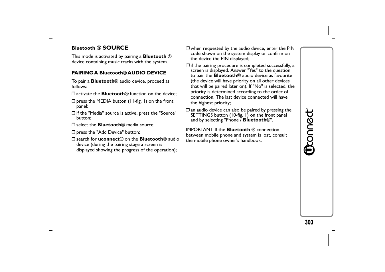 FIAT 500L User Manual | Page 307 / 348