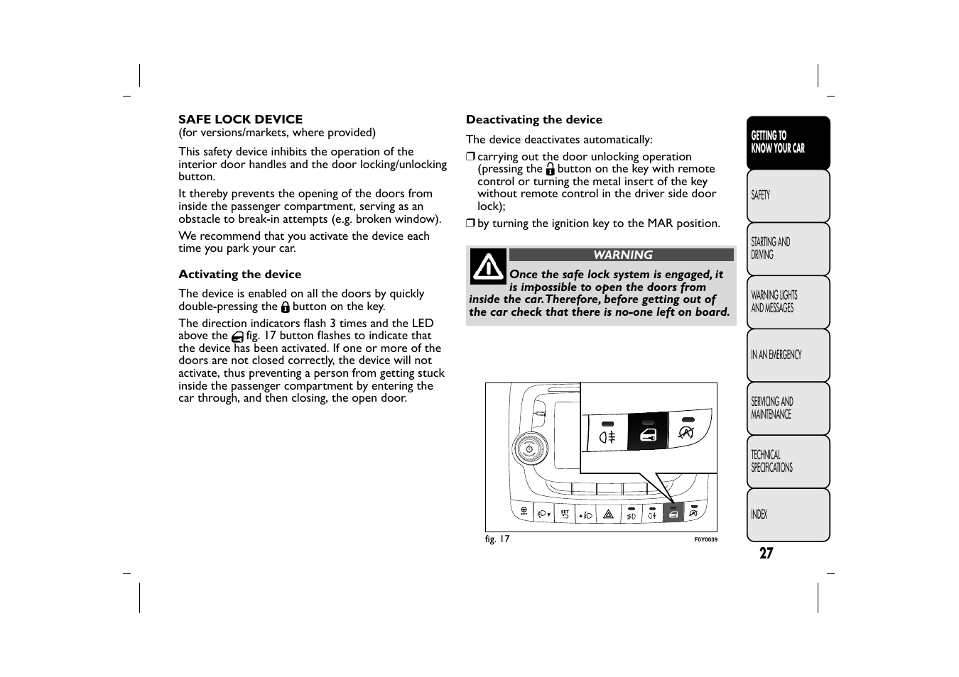 FIAT 500L User Manual | Page 31 / 348