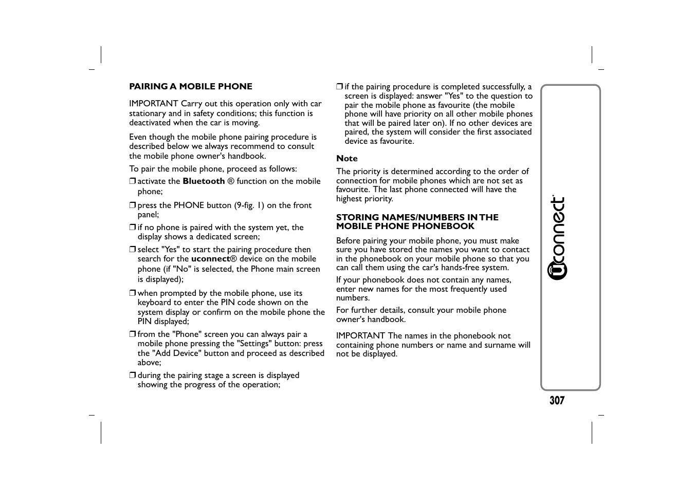 FIAT 500L User Manual | Page 311 / 348