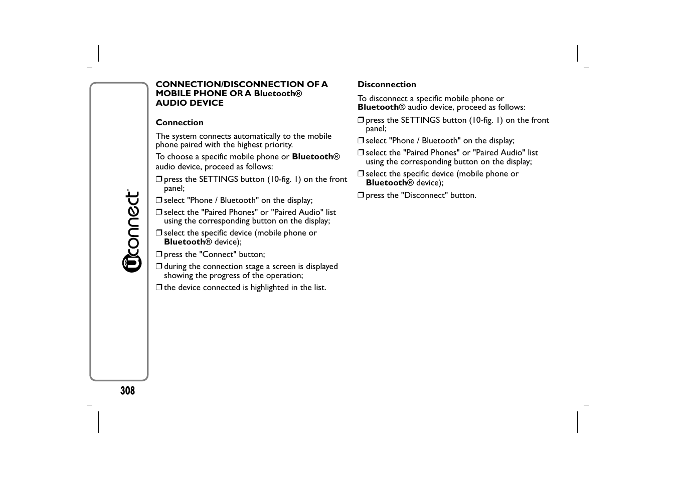 FIAT 500L User Manual | Page 312 / 348