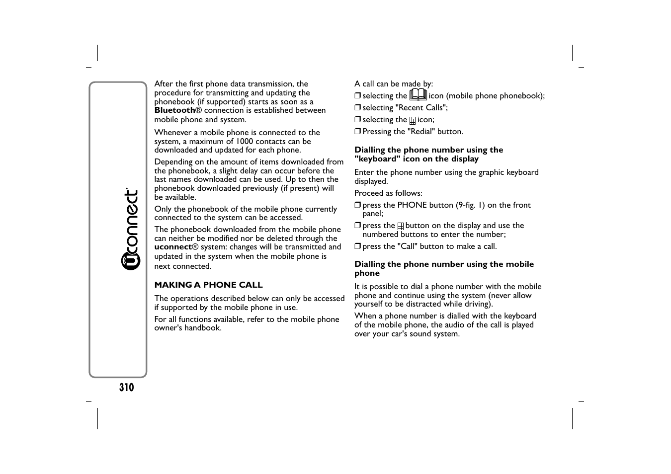 FIAT 500L User Manual | Page 314 / 348