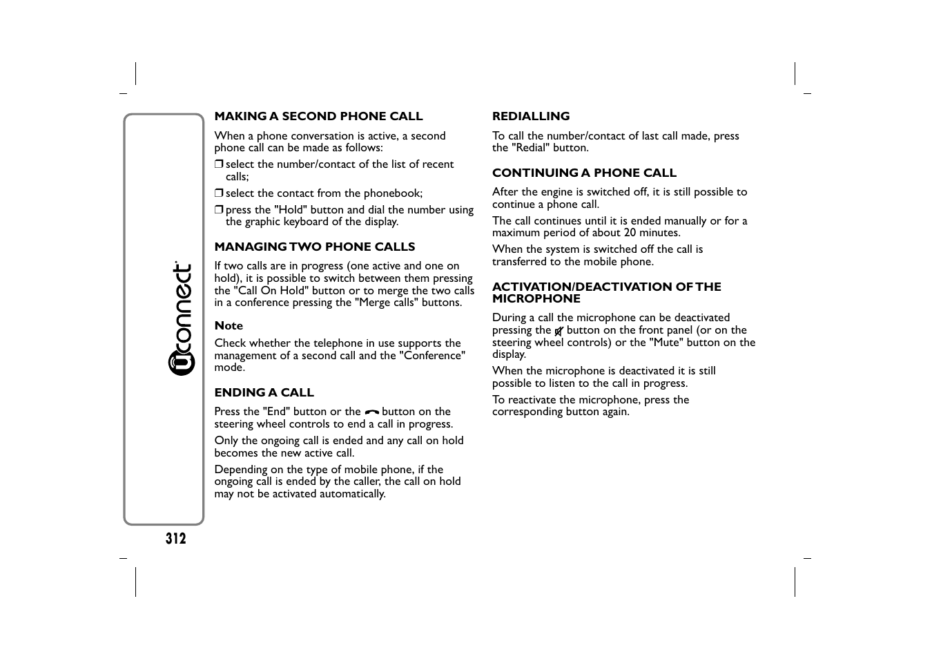 FIAT 500L User Manual | Page 316 / 348