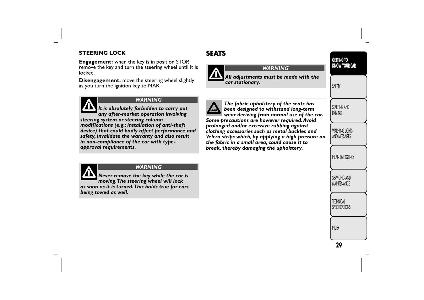 FIAT 500L User Manual | Page 33 / 348