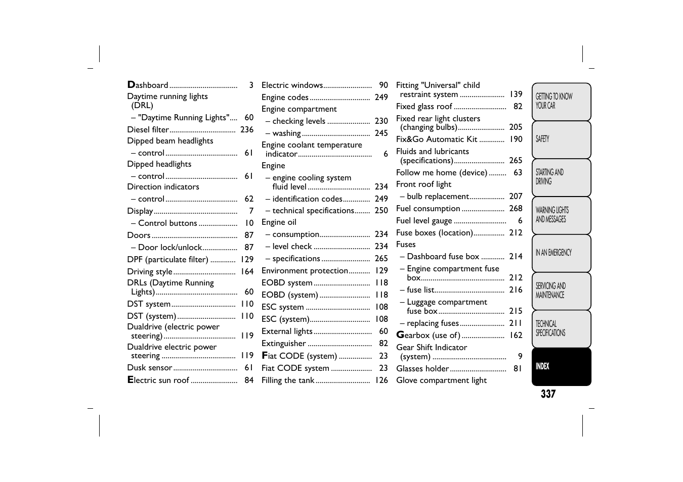 FIAT 500L User Manual | Page 341 / 348