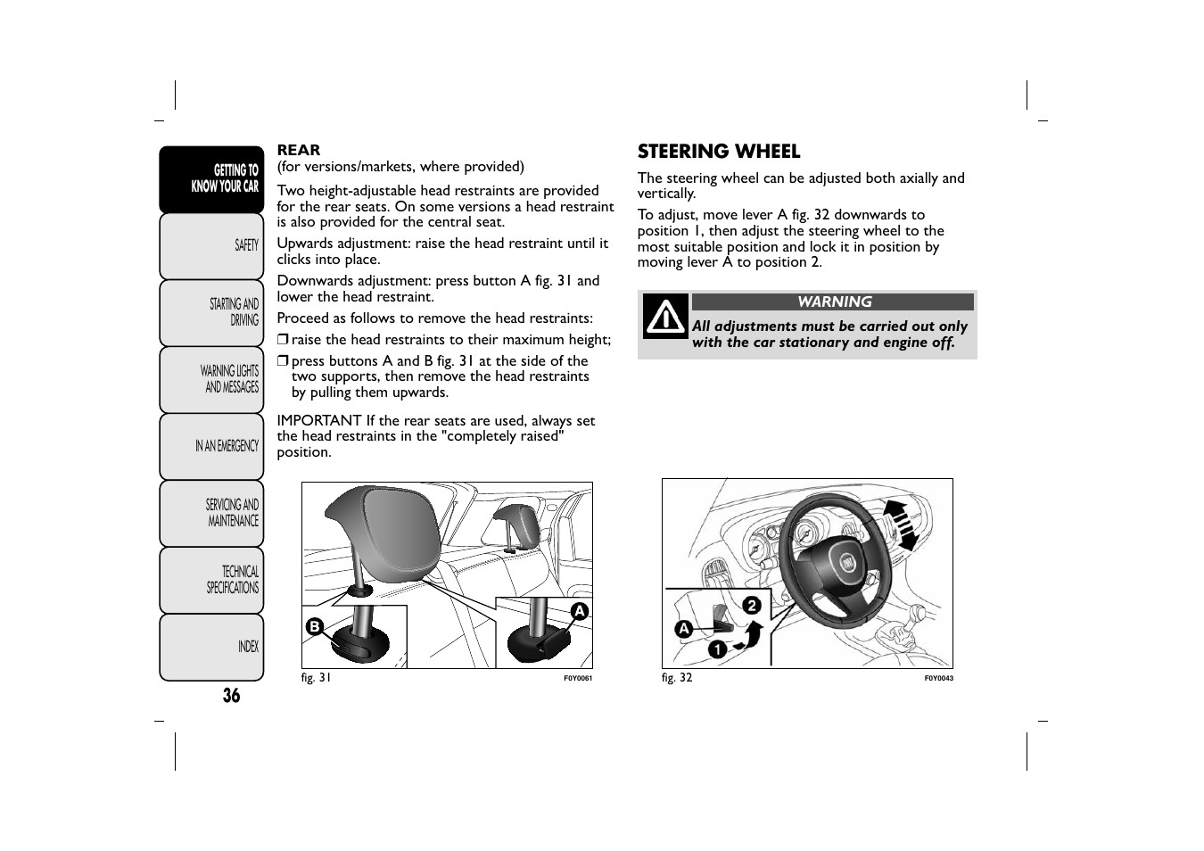 FIAT 500L User Manual | Page 40 / 348