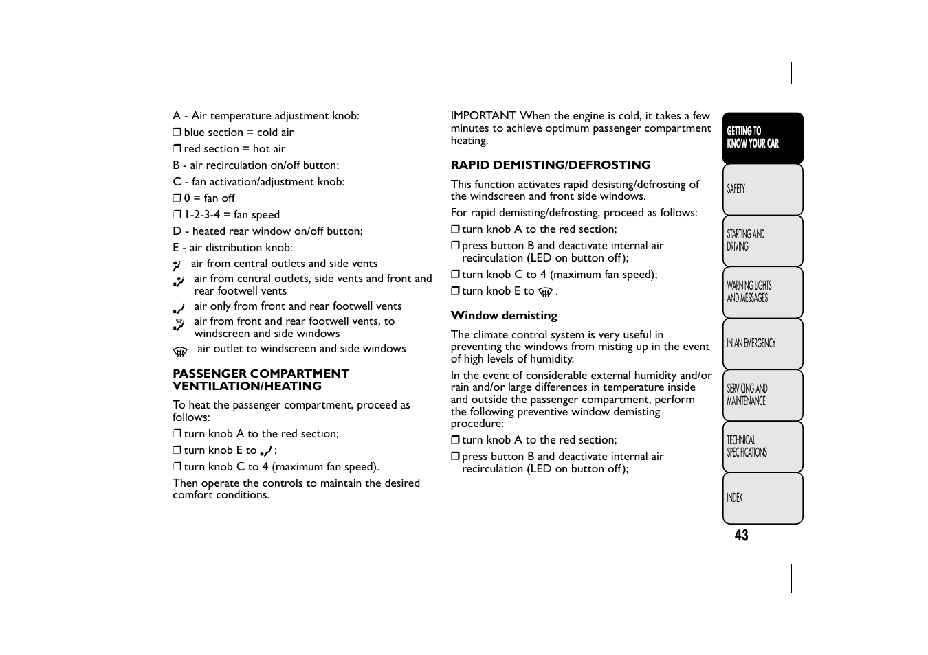 FIAT 500L User Manual | Page 47 / 348