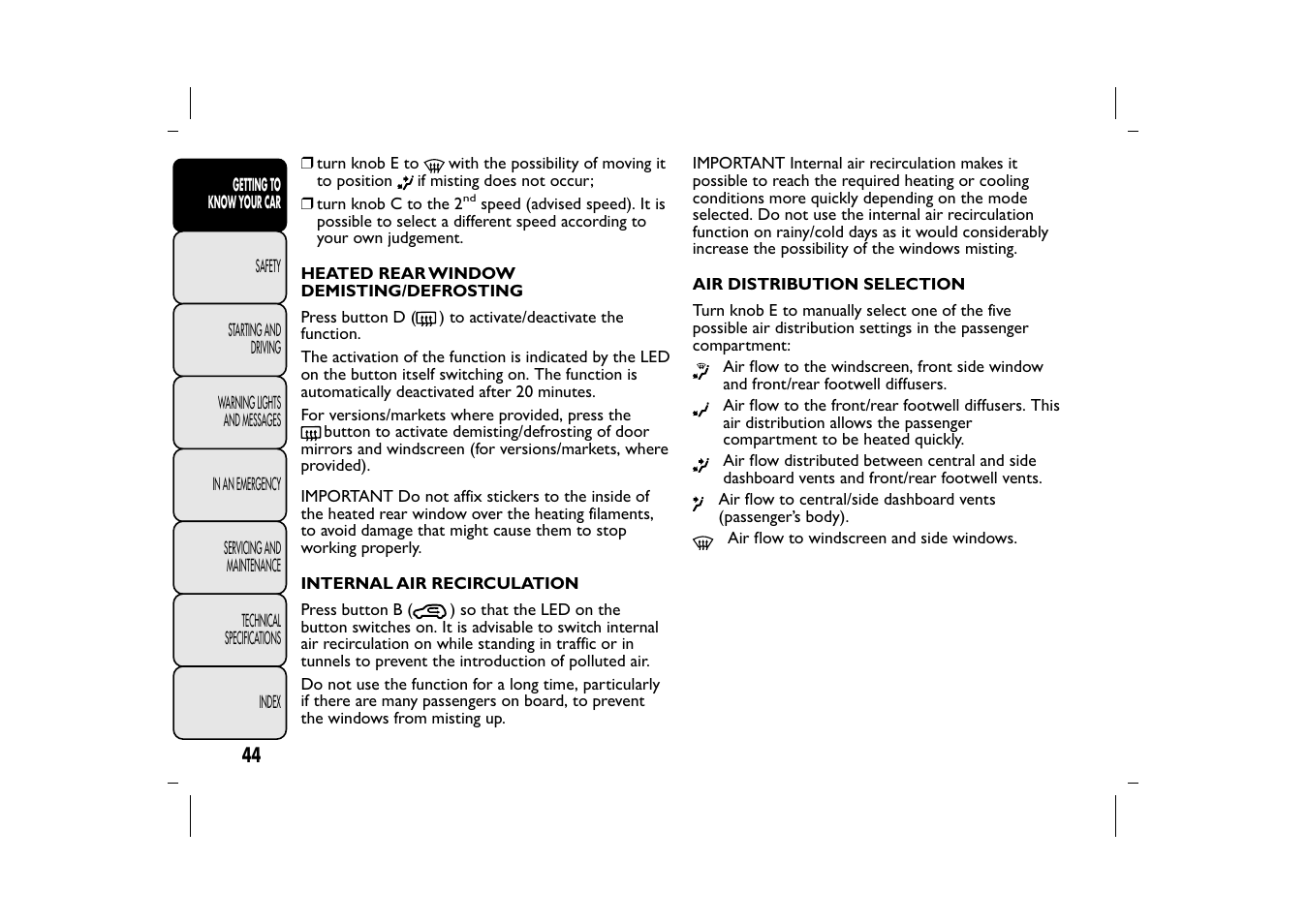 FIAT 500L User Manual | Page 48 / 348