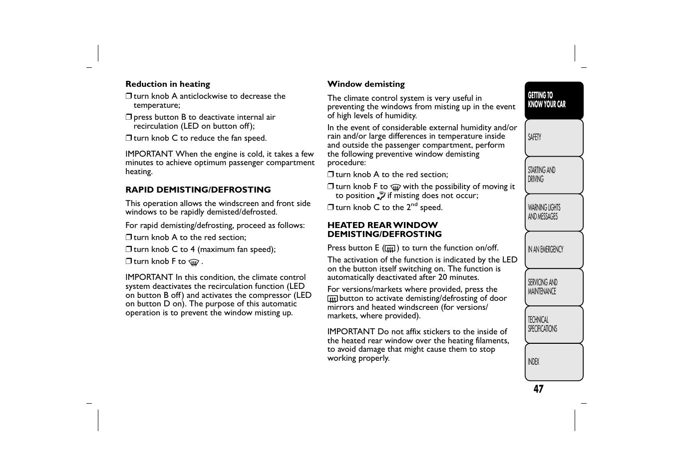 FIAT 500L User Manual | Page 51 / 348