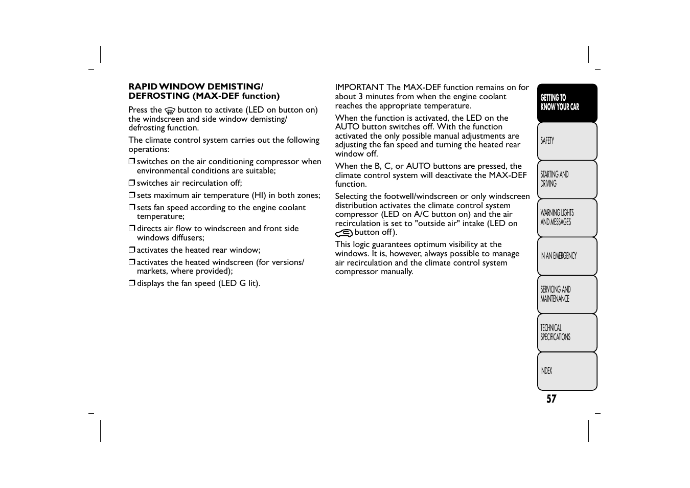 FIAT 500L User Manual | Page 61 / 348