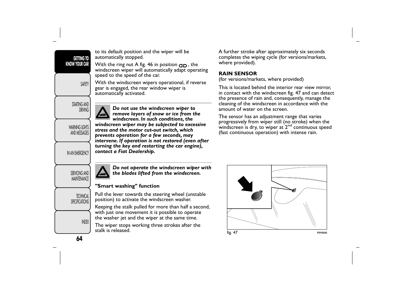 FIAT 500L User Manual | Page 68 / 348