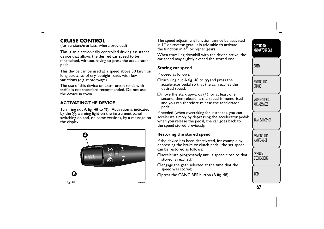 FIAT 500L User Manual | Page 71 / 348