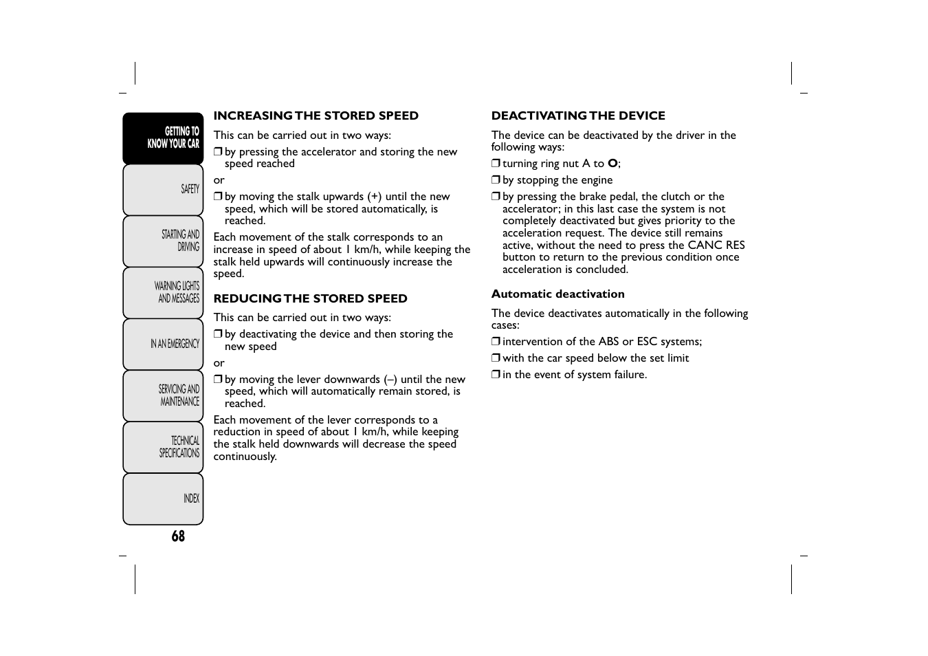 FIAT 500L User Manual | Page 72 / 348