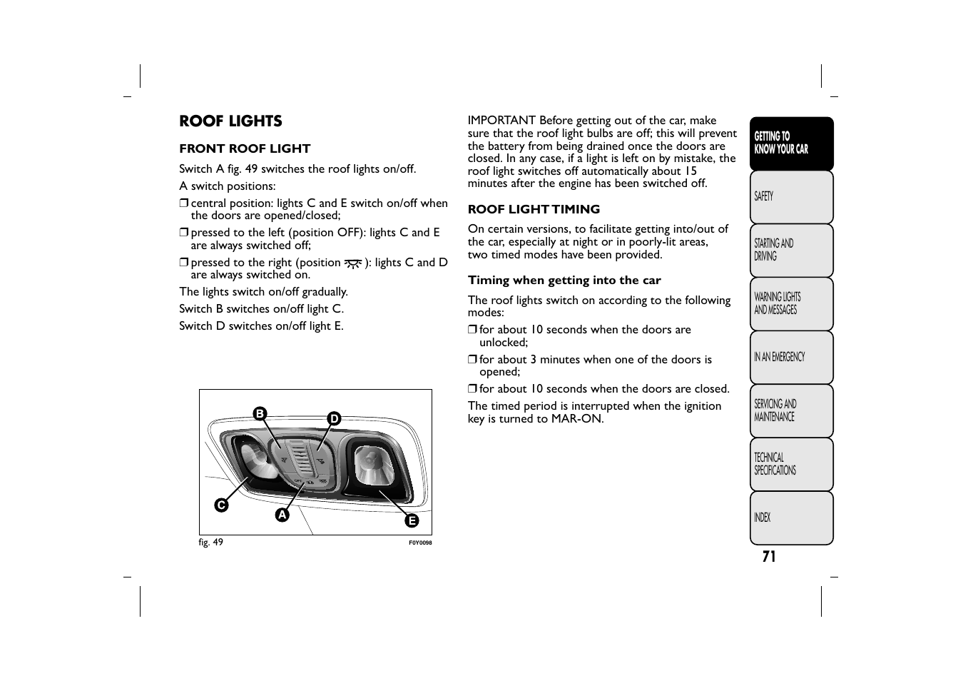 FIAT 500L User Manual | Page 75 / 348