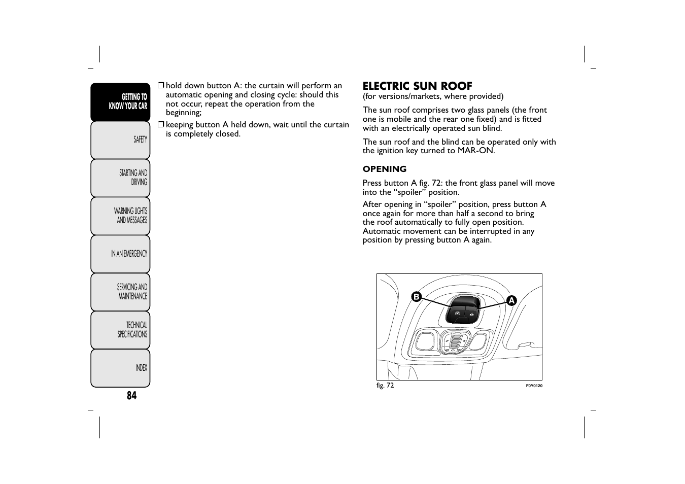 FIAT 500L User Manual | Page 88 / 348