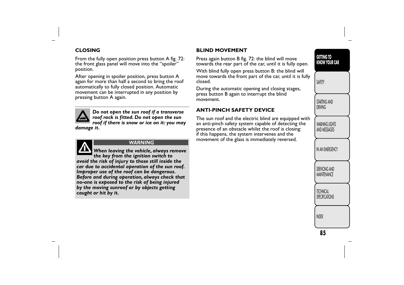 FIAT 500L User Manual | Page 89 / 348