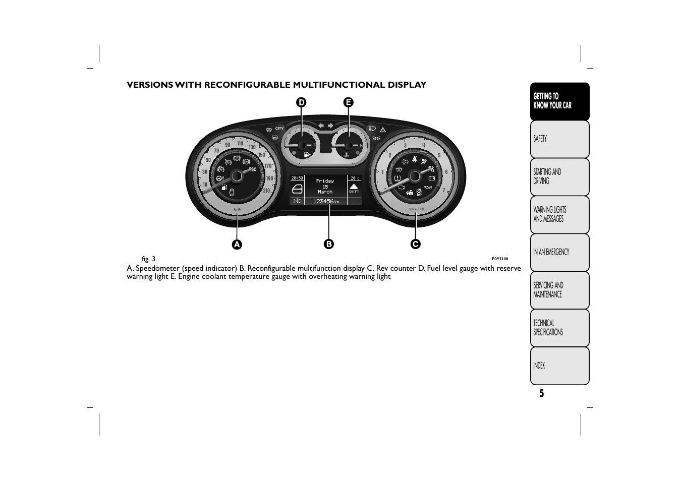 FIAT 500L User Manual | Page 9 / 348