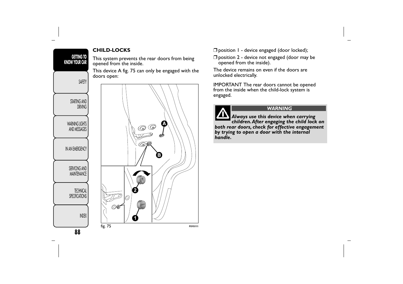 FIAT 500L User Manual | Page 92 / 348