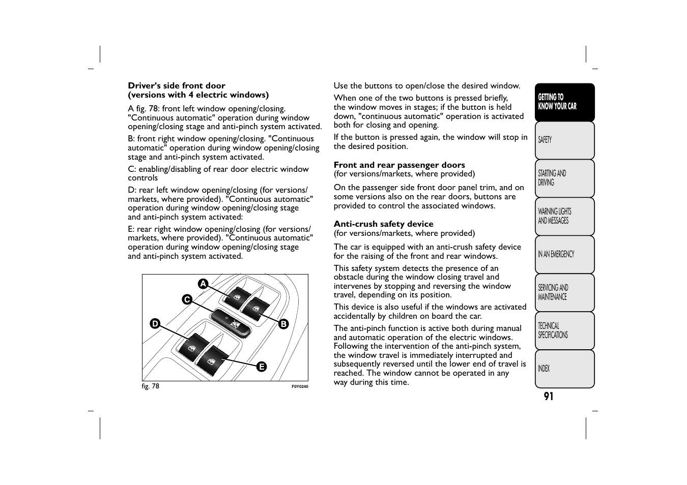 FIAT 500L User Manual | Page 95 / 348