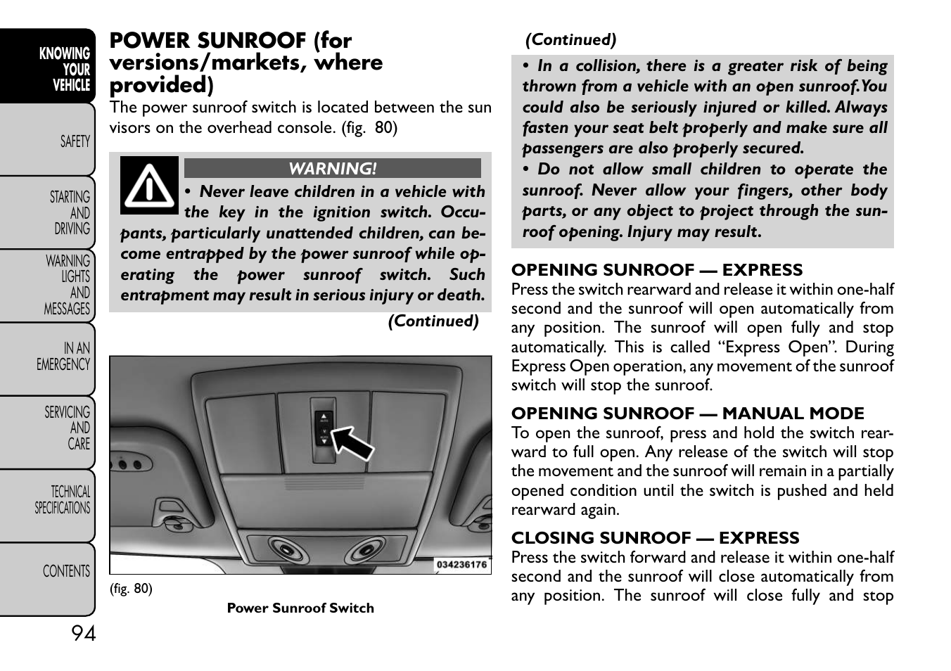 FIAT Freemont User Manual | Page 100 / 332