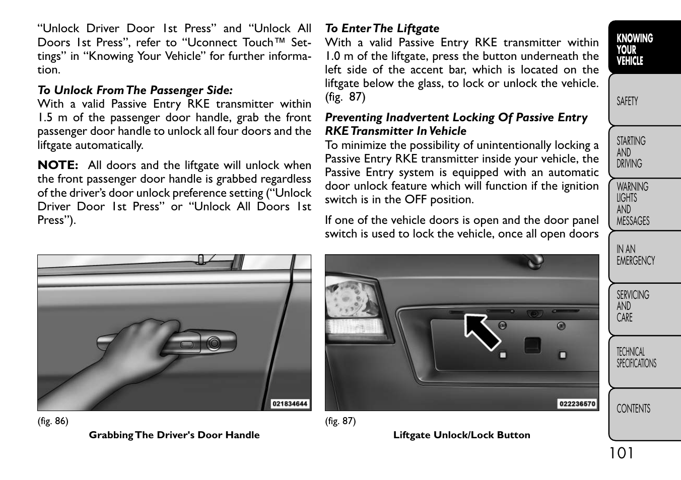 FIAT Freemont User Manual | Page 107 / 332