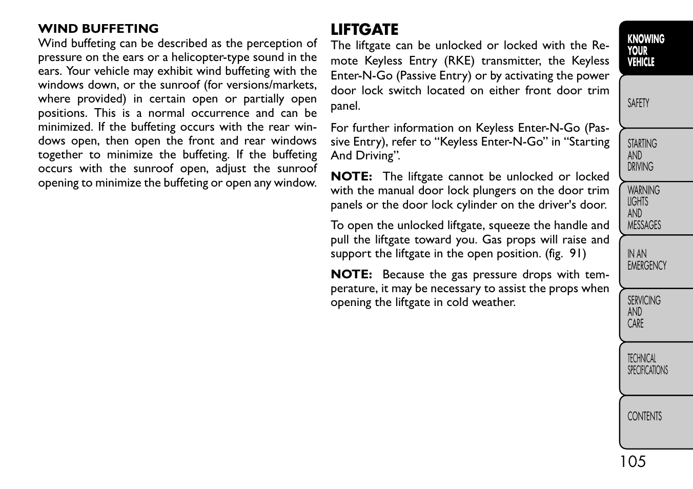 Liftgate | FIAT Freemont User Manual | Page 111 / 332