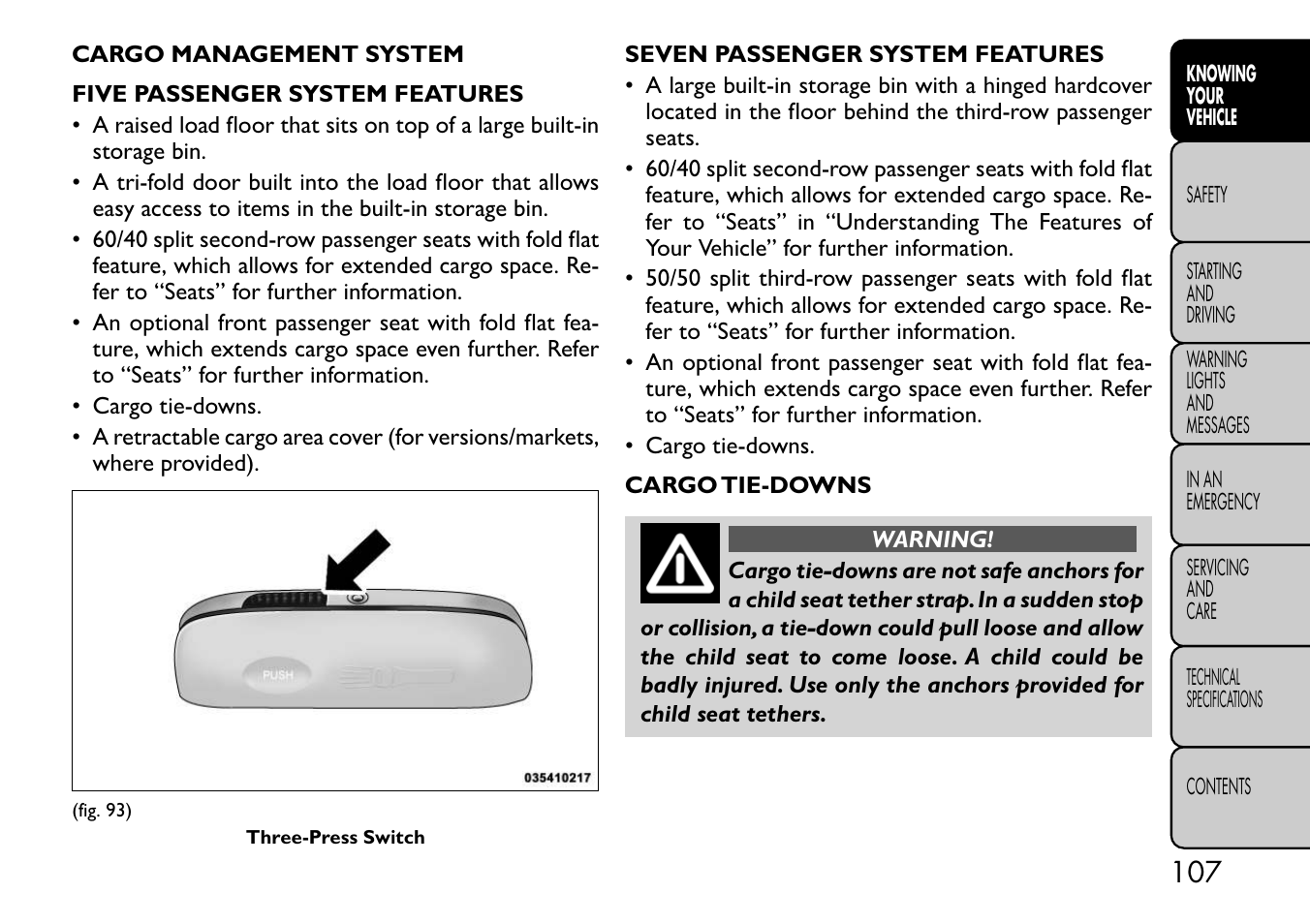 FIAT Freemont User Manual | Page 113 / 332