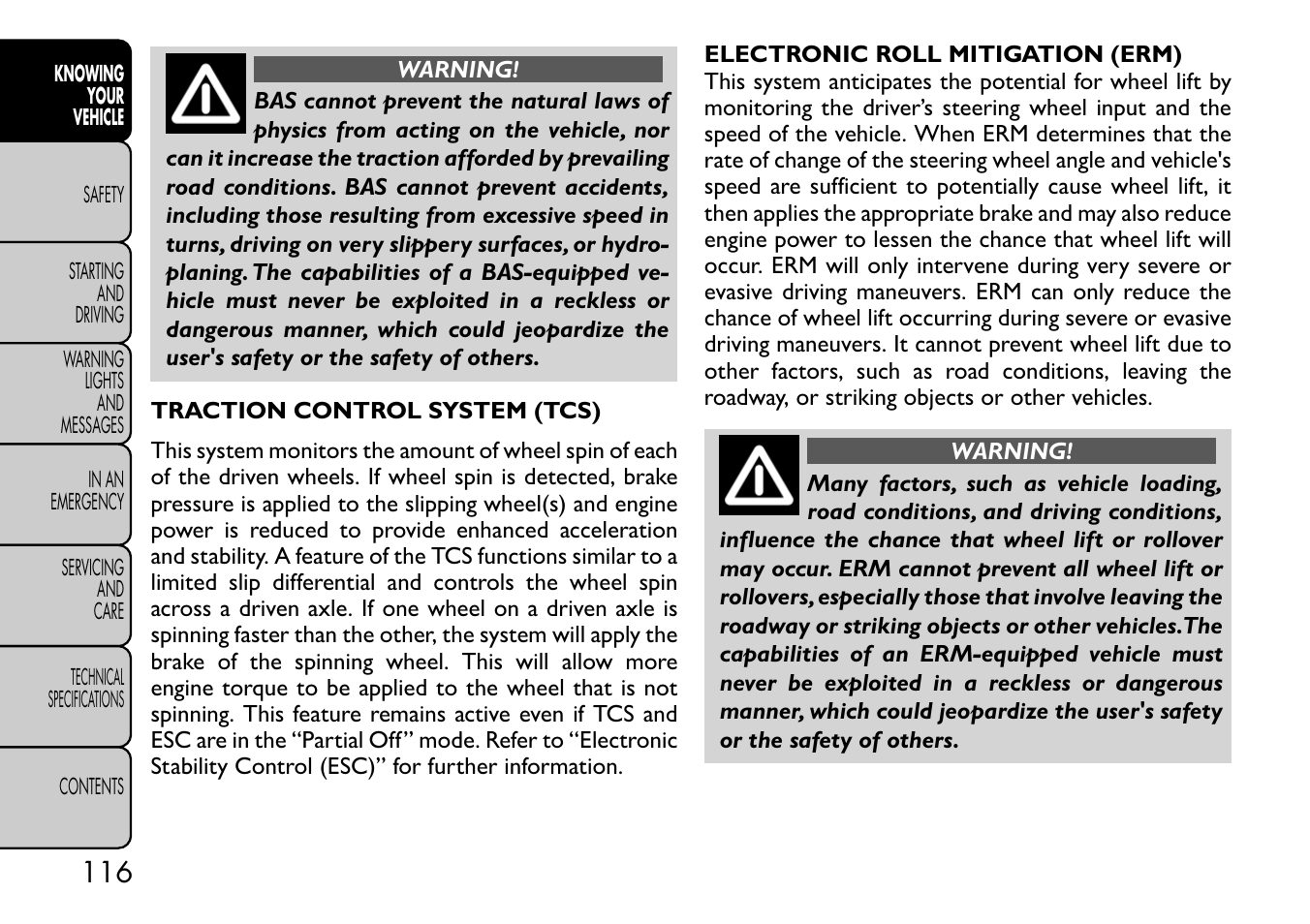 FIAT Freemont User Manual | Page 122 / 332