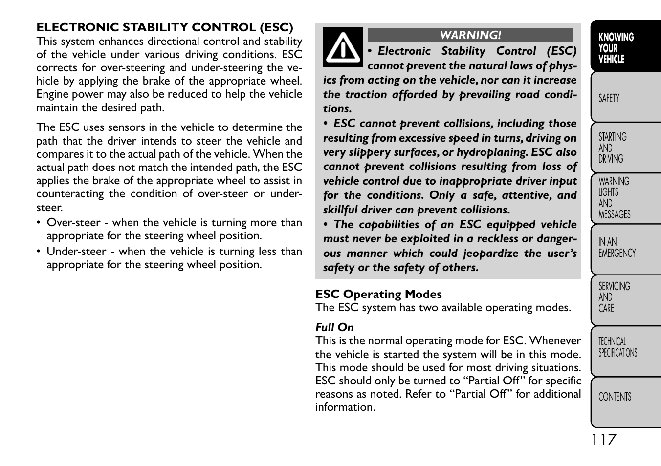 FIAT Freemont User Manual | Page 123 / 332