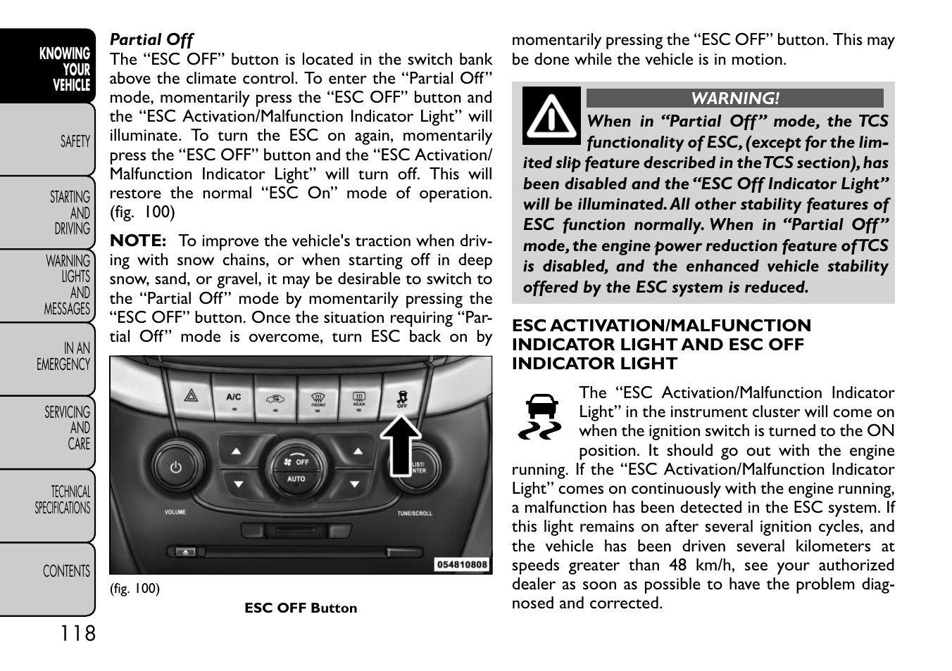 FIAT Freemont User Manual | Page 124 / 332