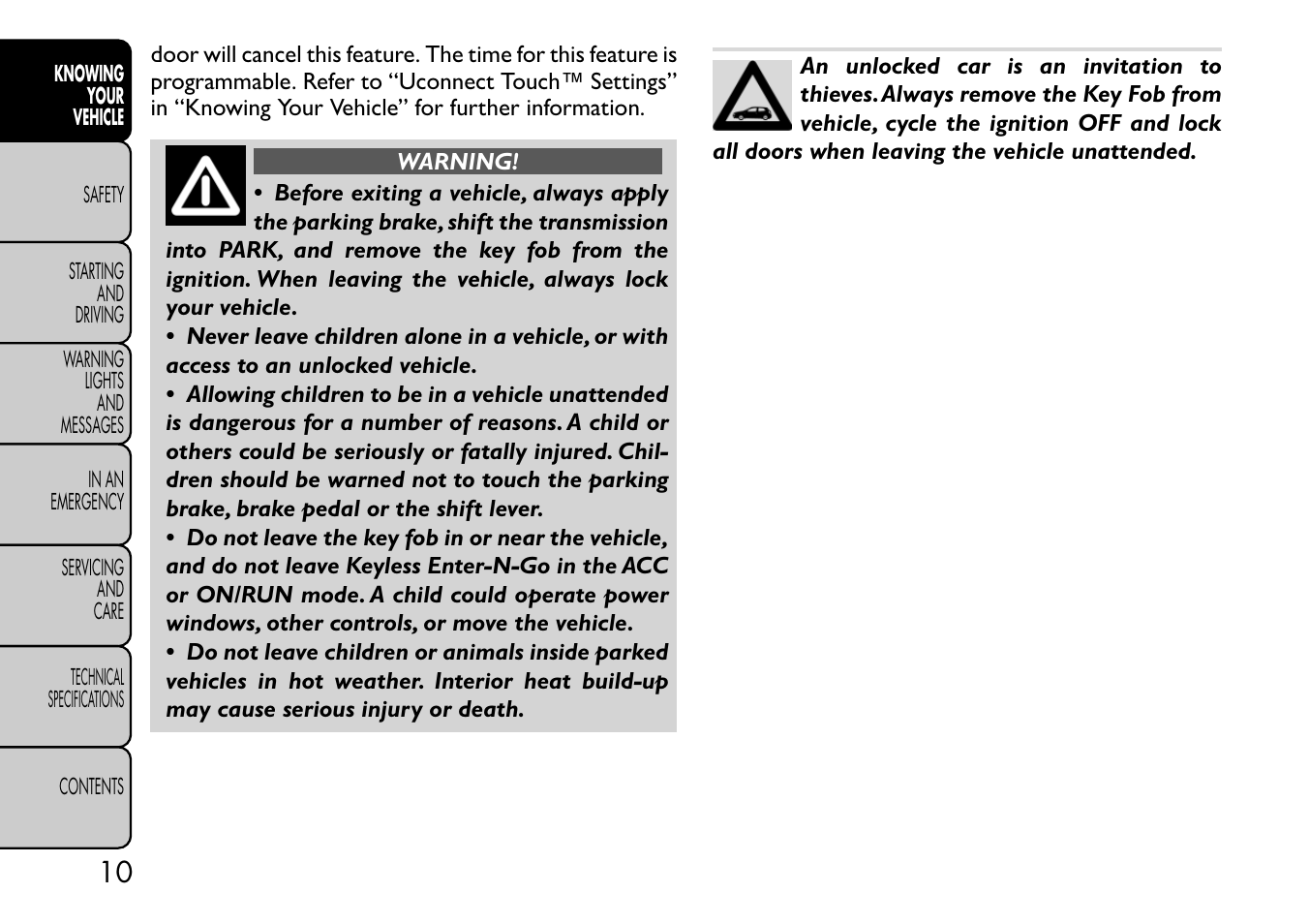 FIAT Freemont User Manual | Page 16 / 332