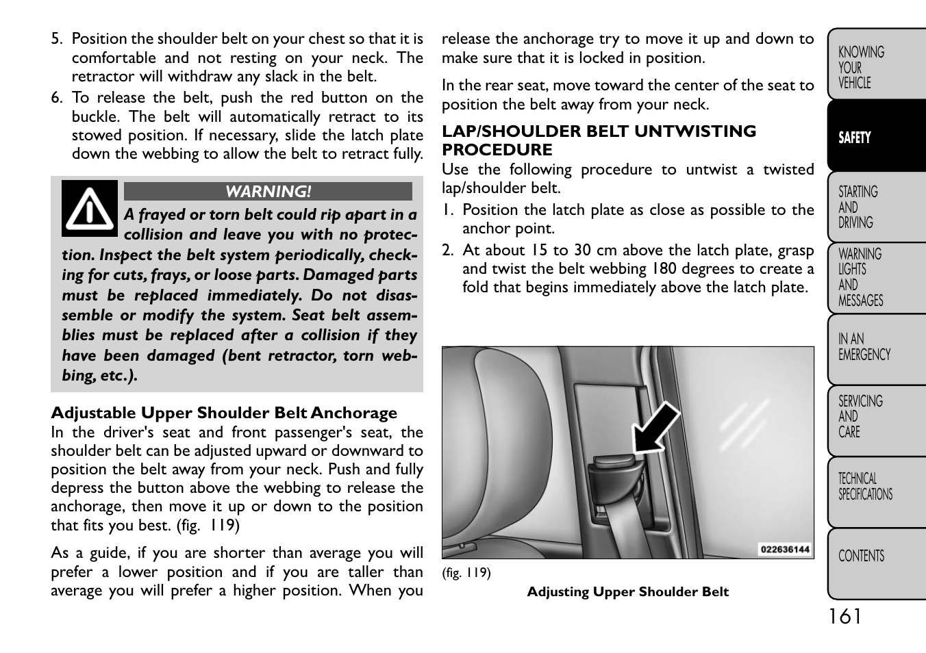 FIAT Freemont User Manual | Page 167 / 332