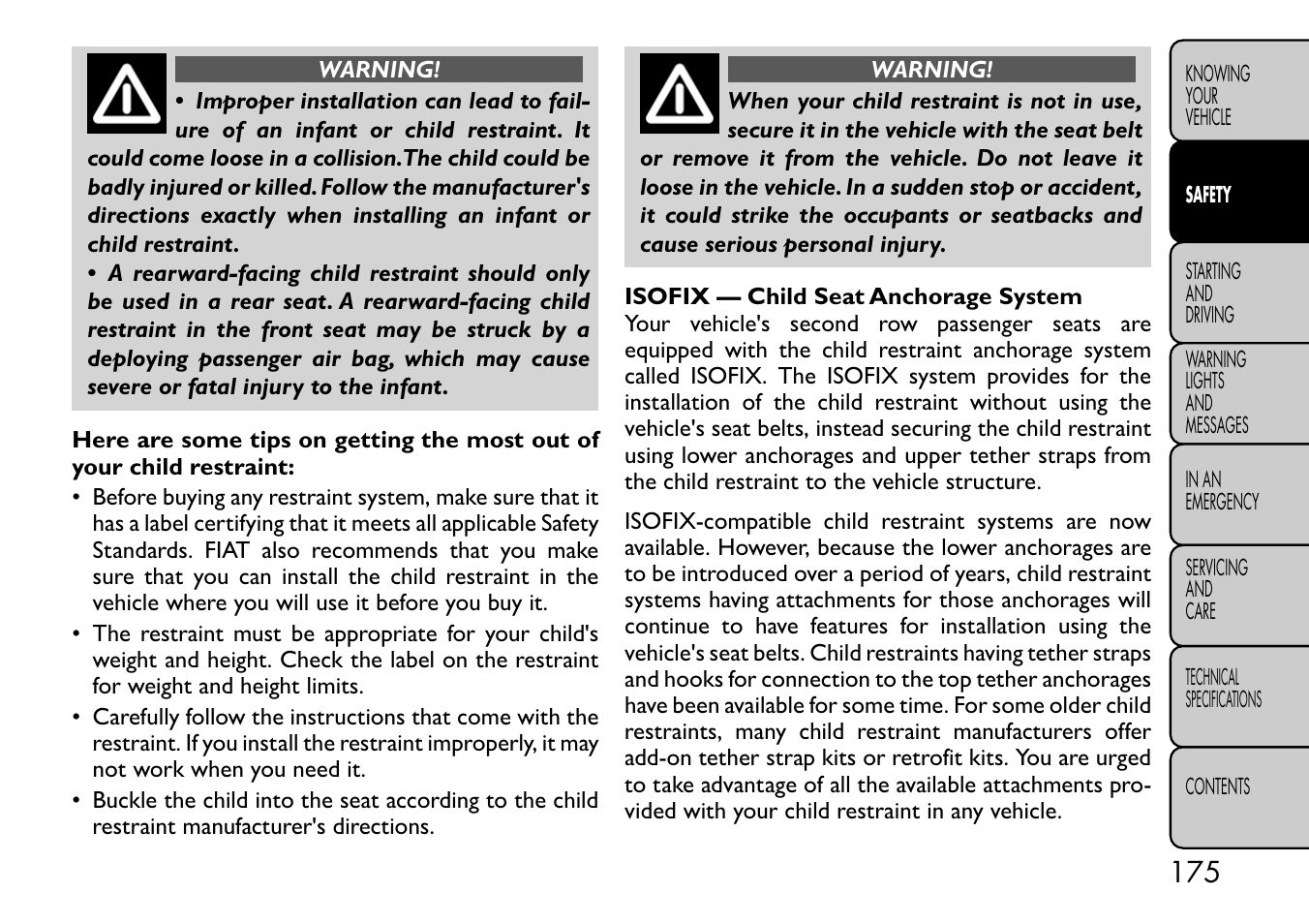 FIAT Freemont User Manual | Page 181 / 332