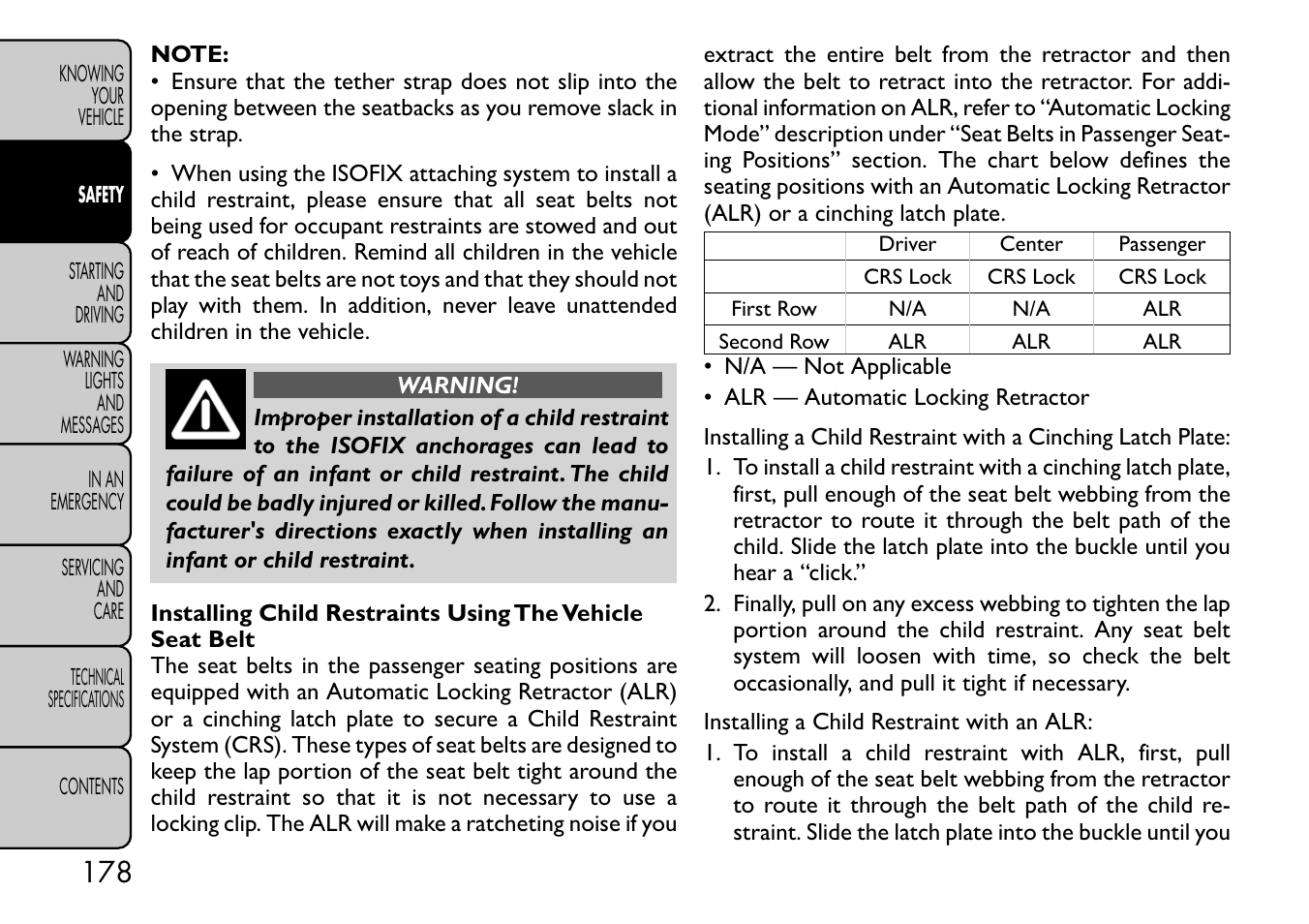 FIAT Freemont User Manual | Page 184 / 332