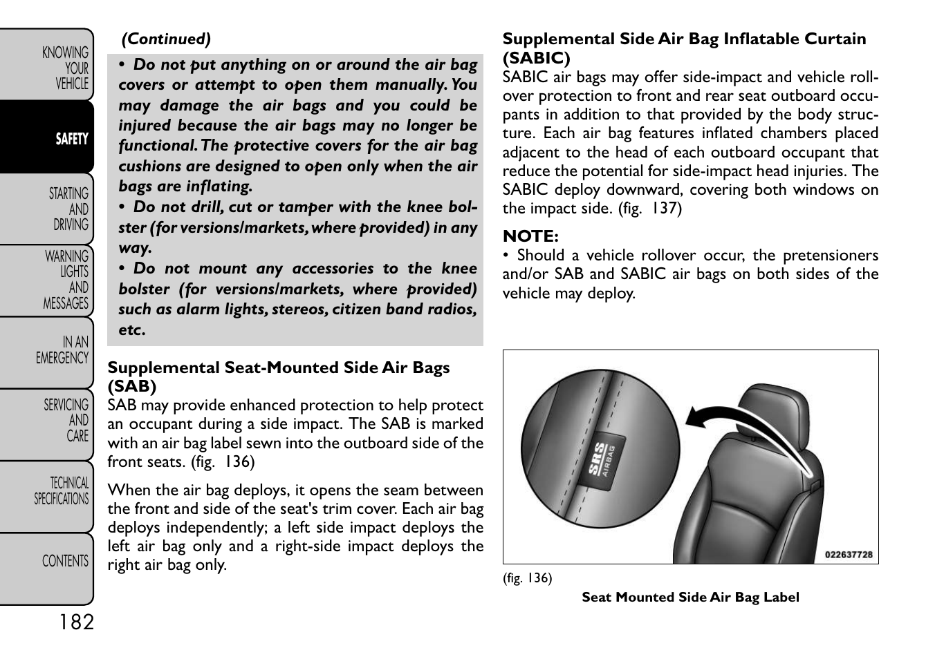 FIAT Freemont User Manual | Page 188 / 332