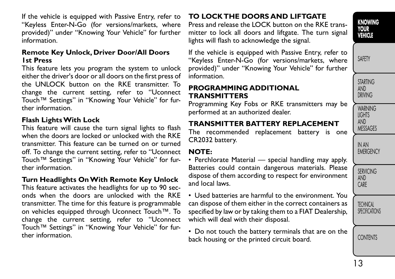 FIAT Freemont User Manual | Page 19 / 332