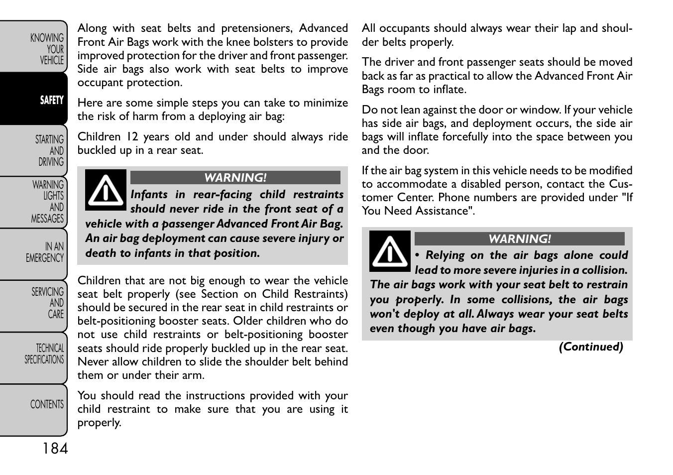 FIAT Freemont User Manual | Page 190 / 332