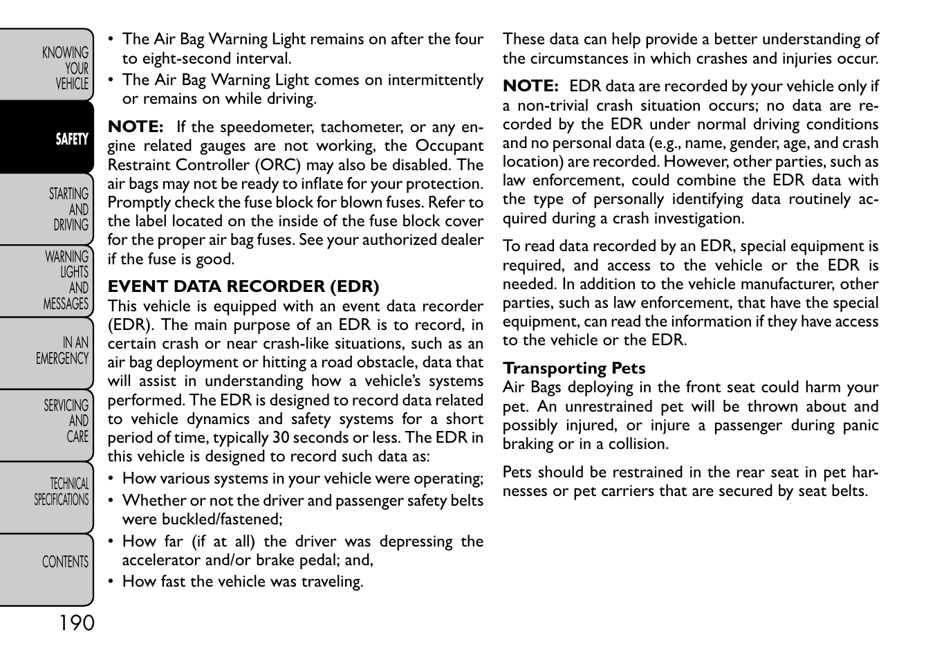 FIAT Freemont User Manual | Page 196 / 332