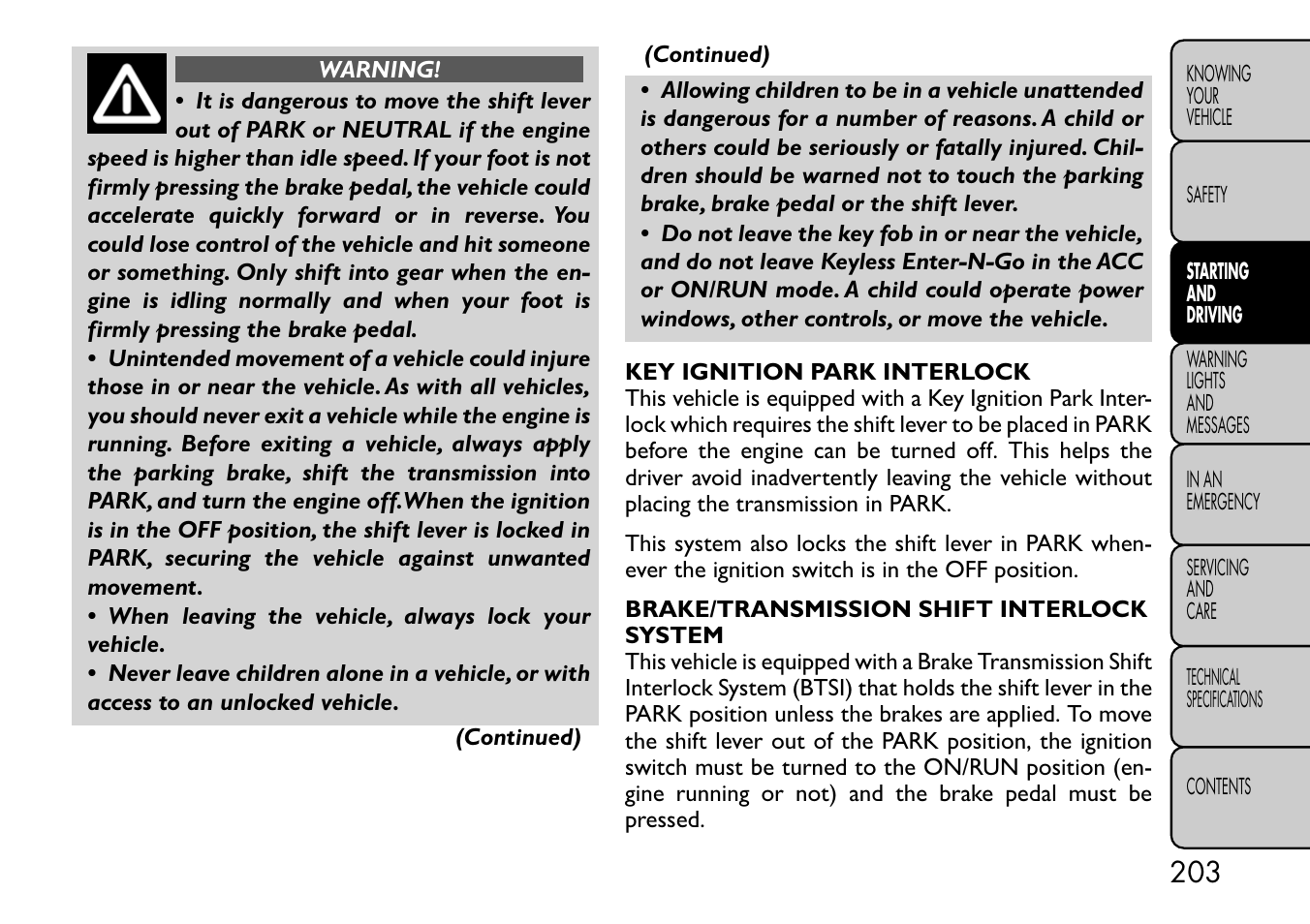 FIAT Freemont User Manual | Page 209 / 332