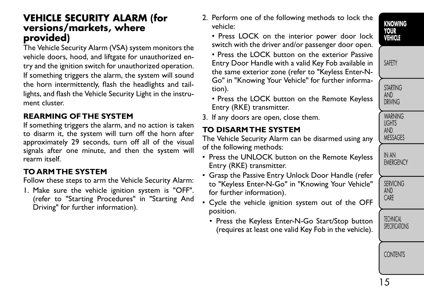 FIAT Freemont User Manual | Page 21 / 332