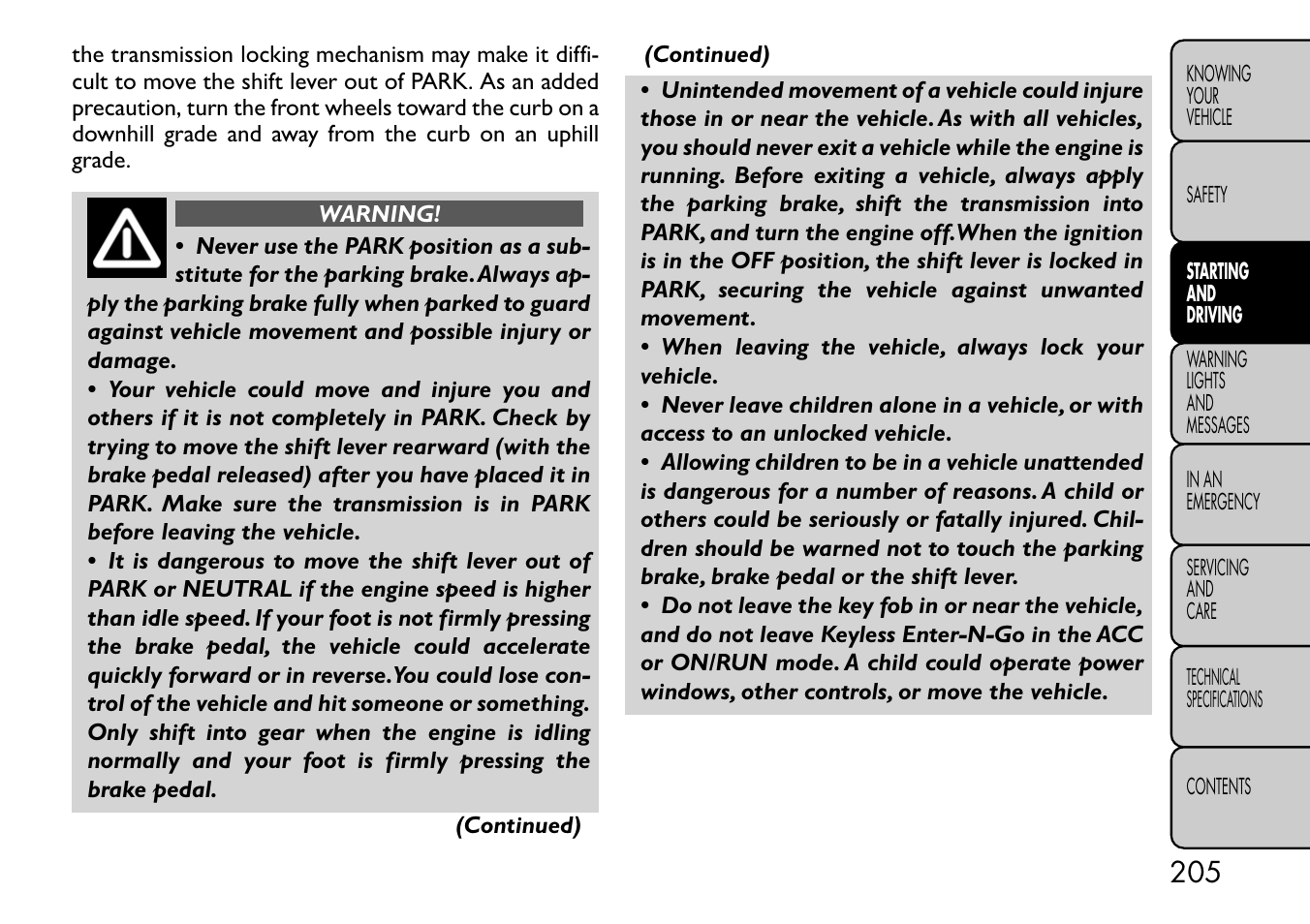 FIAT Freemont User Manual | Page 211 / 332