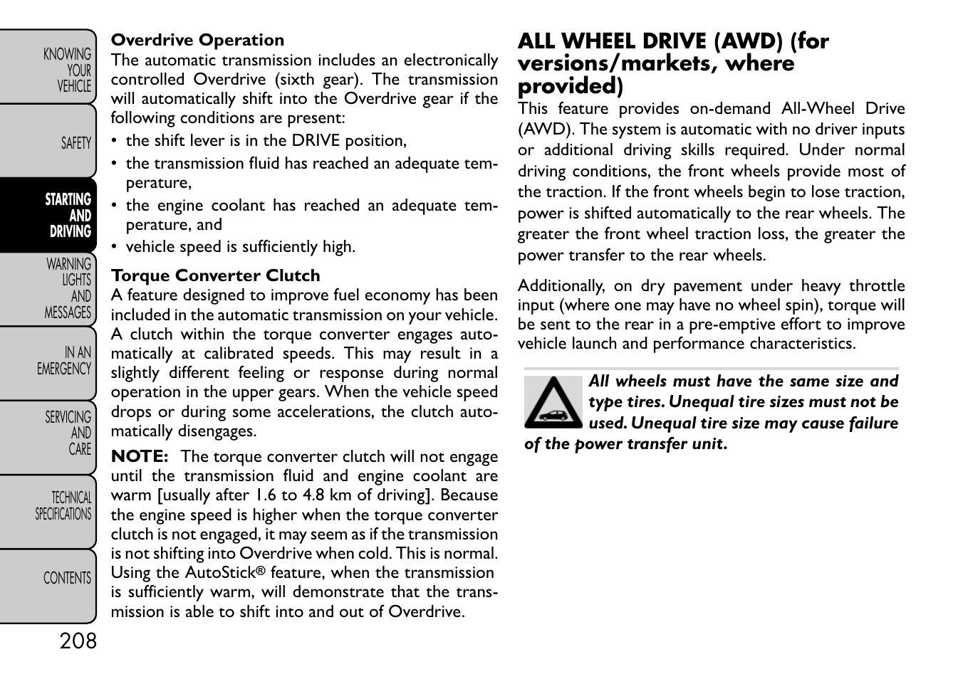 FIAT Freemont User Manual | Page 214 / 332