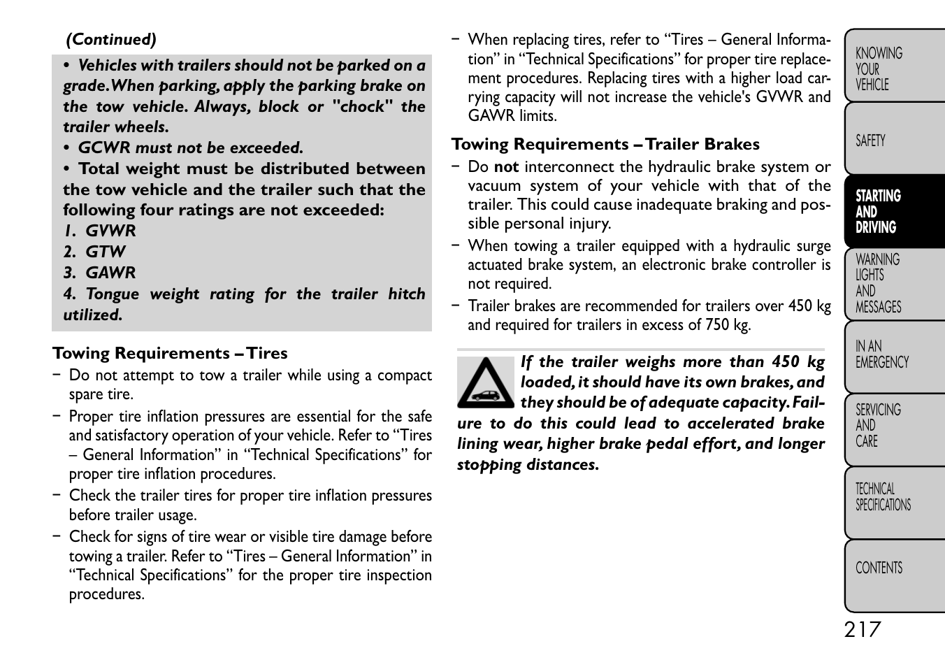 FIAT Freemont User Manual | Page 223 / 332