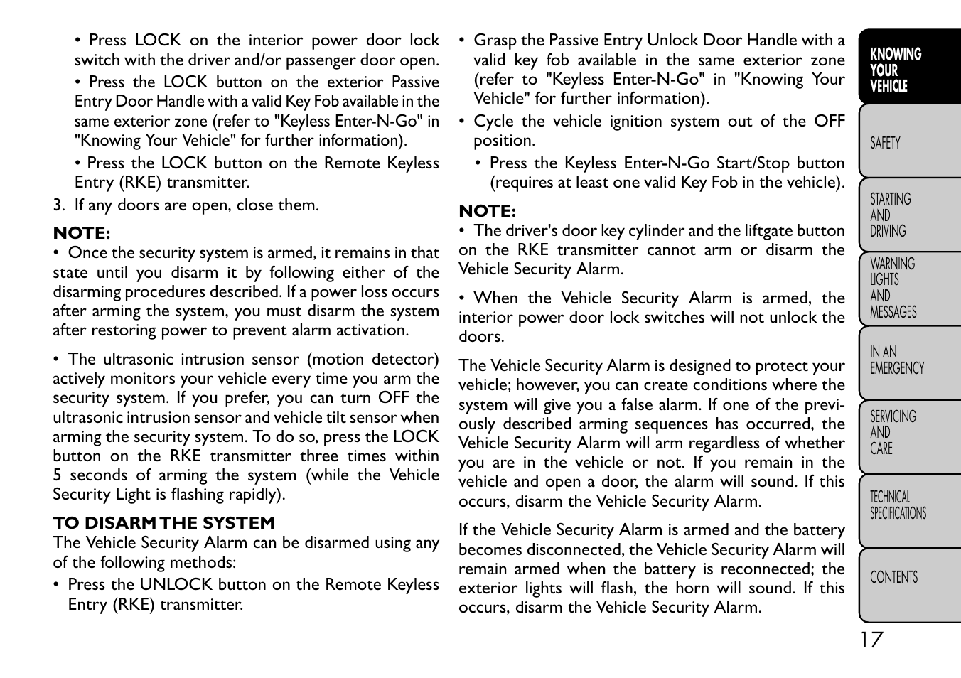 FIAT Freemont User Manual | Page 23 / 332