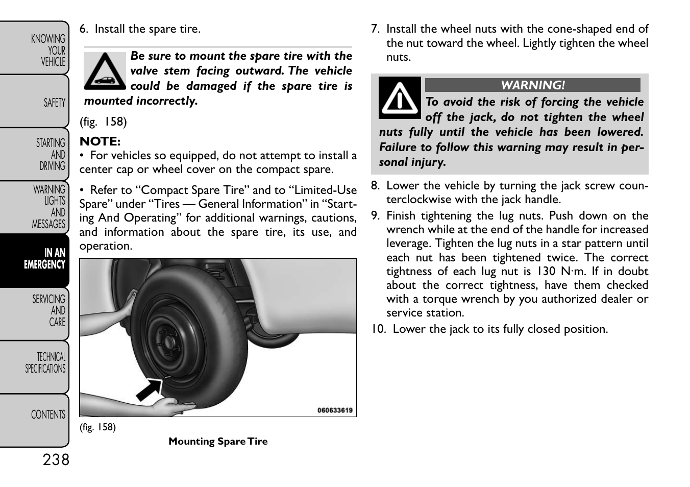 FIAT Freemont User Manual | Page 244 / 332