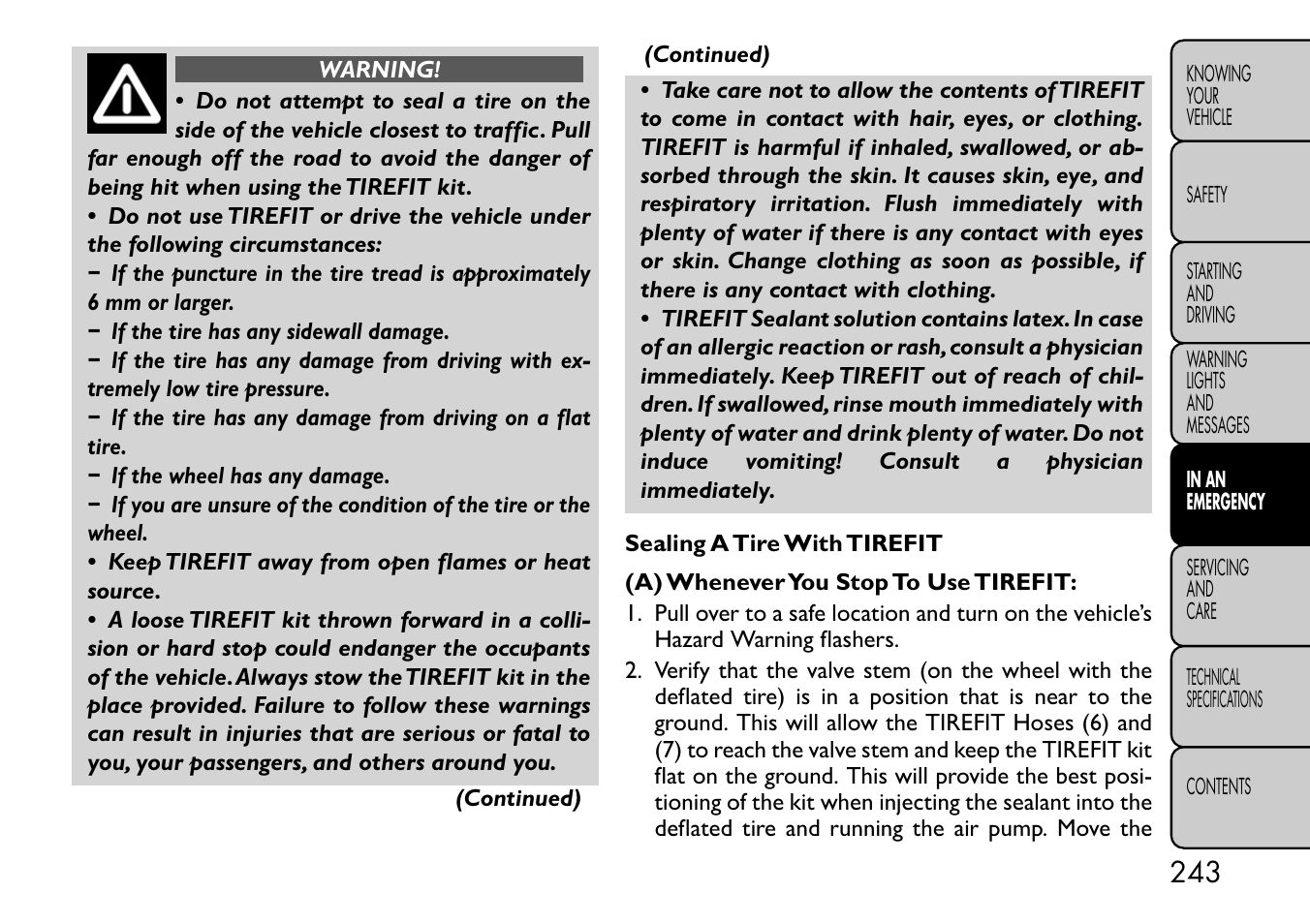 FIAT Freemont User Manual | Page 249 / 332