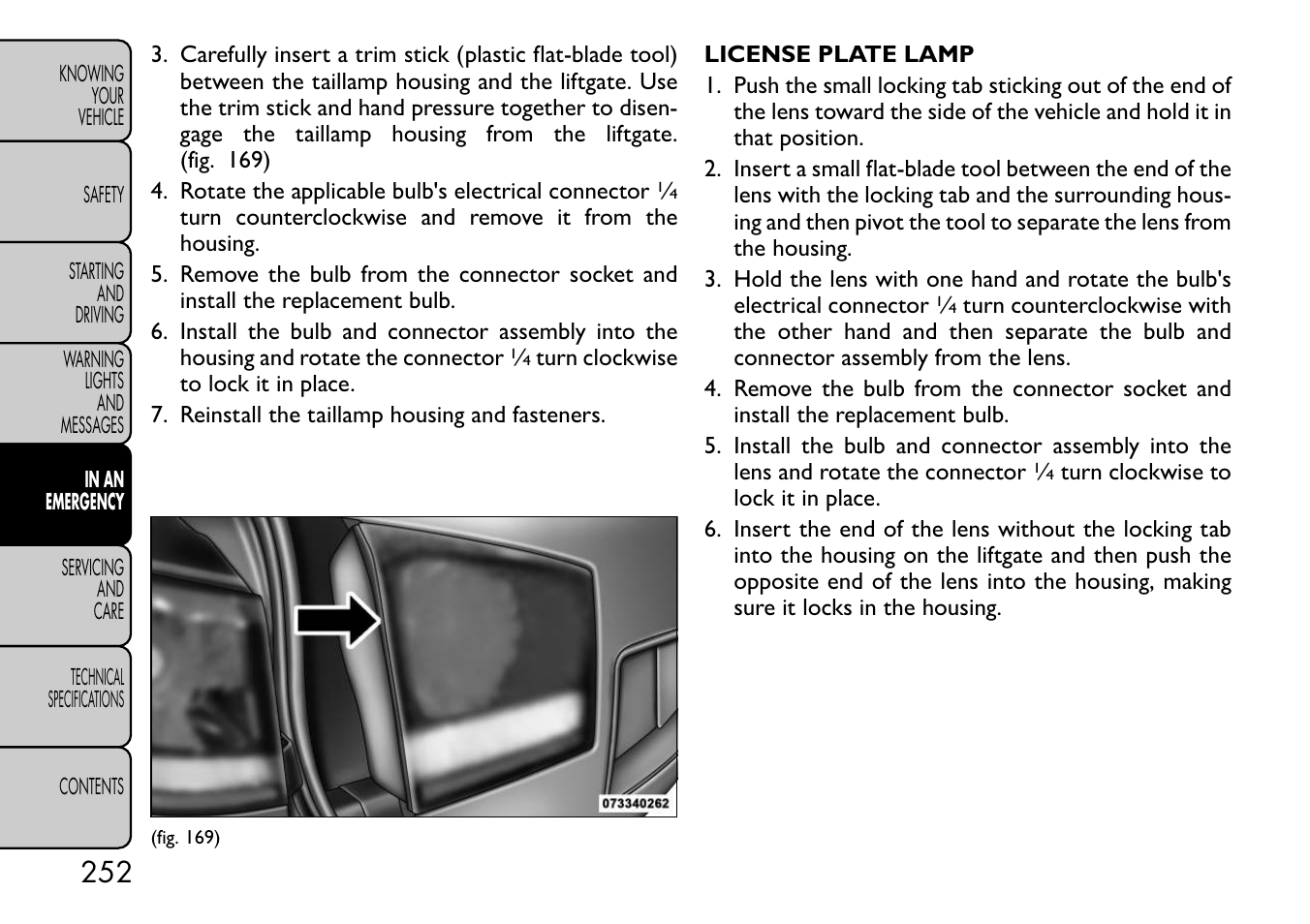 FIAT Freemont User Manual | Page 258 / 332