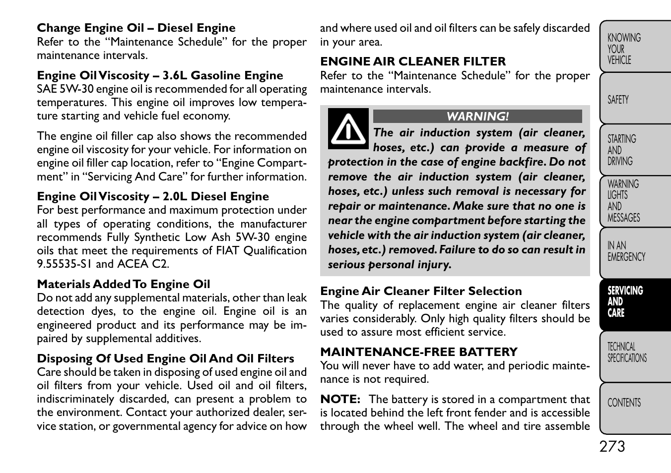 FIAT Freemont User Manual | Page 279 / 332